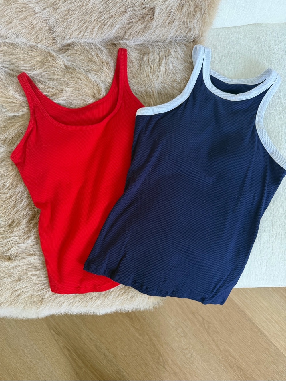 2 tanks with built In padded bras size medium nwot
